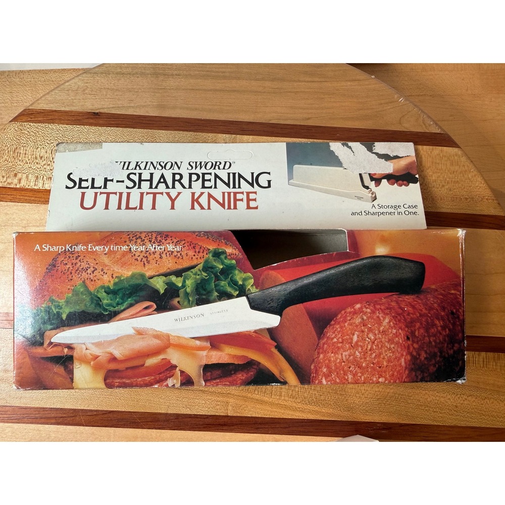 Wilkinson Sword Self-Sharpening Utility Knife Stainless Steel Vintage with Case